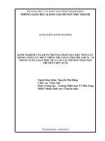 Giải pháp chỉ đạo hướng dẫn giáo viên tổ chức hoạt động trải nghiệm , khám phá khoa học cho trẻ mẫu giáo đạt hiệu quả cao tại trường mầm non thị trấn bến sung, huyện như thanh  