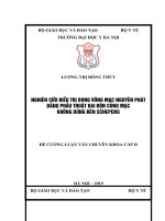 NGHIÊN cứu điều TRỊ BONG VÕNG mạc NGUYÊN PHÁT BẰNG PHẪU THUẬT ĐAI độn CỦNG mạc KHÔNG DÙNG đèn SCHEPENS 