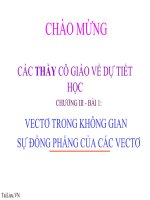 Bài giảng Hình học 11 chương 3 bài 1: Vectơ trong không gian