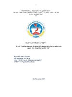 Nghiên cứu mức độ nhận biết thương hiệu Eurowindow của người tiêu dùng khu vực Hà Nội