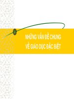 Bài giảng khái quát chung về giáo dục đặc biệt