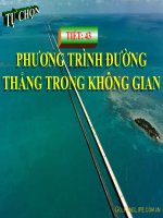 Bài giảng Hình học 12 chương 3 bài 3: Phương trình đường thẳng trong không gian