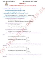 CHỦ ĐỀ 17 TCHỦ ĐỀ 17 TƯƠNG GIAO ĐỒ THỊ y = ax2 (a ≠ 0) VÀ y = bx + c (b ≠ 0) y = ax2 (a ≠ 0) VÀ y = bx + c (b ≠ 0)