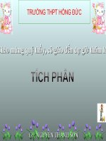 Bài giảng Giải tích 12 chương 3 bài 2: Tích phân