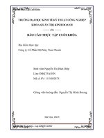 Báo cáo thực tập cuối khóa khoa kế toán Công ty Cổ Phần Dệt May Nam Thanh