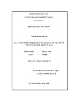 Giải pháp hoàn thiện quản lý ngân sách nhà nước huyện đầm dơi, tỉnh cà mau 
