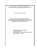 Một số kinh nghiệm rèn kĩ năng đổi đơn vị đo lường cho học sinh lớp 5b, trường tiểu học xuân cao 1 
