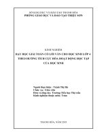 Dạy học giải toán có lời văn cho học sinh lớp 4 theo hướng tích cực hóa hoạt động học tập của học sinh 