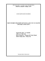 Một số biện pháp rèn kĩ năng làm văn tả người cho học sinh lớp 5 