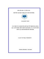 Các nhân tố ảnh hưởng đến quyết định mua hàng qua app store trên thiết bị di động của người tiêu dùng tại thành phố hồ chí minh 