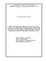 Một số giải pháp chỉ đạo nâng cao chất lượng các biện pháp giáo dục hòa nhập trẻ khuyết tật, đặc biệt là hội chứng tự kỉ tại trường mầm non thị trấn thường xuân 