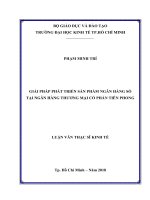 Giải pháp phát triển sản phẩm ngân hàng số tại ngân hàng thương mại cổ phần tiên phong 