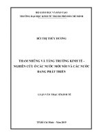 Tham nhũng và tăng trưởng kinh tế   nghiên cứu ở các nước mới nổi và các nước đang phát triển 
