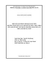 Một số giải pháp chỉ đạo giáo viên trường mầm non luận thành tổ chức thực hiện tốt chuyên đề “xây dựng trường mầm non lấy trẻ làm trung tâm 