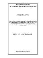 Ảnh hưởng của thông tin kế toán trên báo cáo tài chính đến giá cổ phiếu các công ty niêm yết trên thị trường chứng khoán thành phố hồ chí minh 