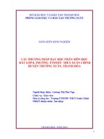 Các phương pháp dạy học phân môn học hát lớp 8 trường PTDT BT THCS xuân chinh, thường xuân, thanh hóa 