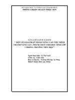 Một số giải pháp nhằm nâng cao việc hình thành năng lực, phẩm chất cho học sinh lớp 1 trong trường tiểu học 
