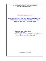 Mộ số giải pháp tổ chức giảng dạy bài thực hành công nghệ 7 nhằm nâng cao chất lượng học tập cho học sinh 