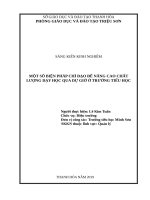 Một số biện pháp chỉ đạo để nâng cao chất lượng dạy học qua dự giờ ở trường tiểu học 