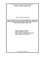 Một số biện pháp giúp trẻ bị nhiễm HIV AIDS được đến trường học hòa nhập tại trường tiểu học đồng tiến, huyện triệu sơn 