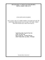 Đưa chất liệu từ thiên nhiên vào một số chủ đề giúp học sinh sáng tạo và học tốt hơn theo phương pháp đan mạch 