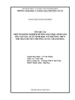 Một số kinh nghiệm giải các bài toán xác suất sinh học 9 ở trường THCS thị trấn thường xuân 