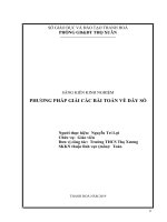 Phương pháp giải các bài toán về dãy số 