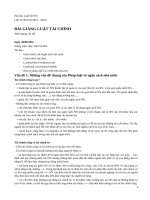 Bai giang luat tai chinh