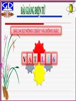 Bài giảng Vật lý 6 bài 24: Sự nóng chảy và sự đông đặc