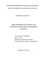Một số phương pháp dạy và học từ vựng cho học sinh lớp 5 
