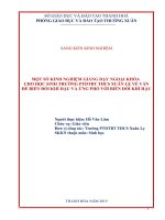 Một số kinh nghiệm dạy ngoại khóa cho học sinh trường PTDTBT THCS xuân lẹ về vấn đề biến đổi khí hậu và ứng phó với biến đổi khí hậu 