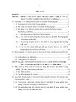 Chuyển dịch cơ cấu kinh tế nông nghiệp Việt Nam theo hướng xuất khẩu trong thời kỳ 1986-2002 -  Thực trạng và giải pháp