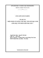 Biện pháp gây hứng thú học tập giúp học sinh lớp 6 học tốt phân môn học hát 