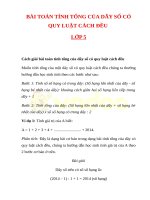 BÀI TOÁN TÍNH TỔNG dáy số CÁCH đều ( NGA ST) 