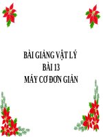 Bài giảng Vật lý 6 bài 13: Máy cơ đơn giản