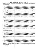 ÔN tập TOÁN GIẢI có lời văn lớp 1 