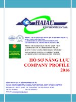 Hồ sơ năng lực công ty Hải Âu