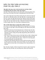 ĐIỀU TRỊ TÂM THẦN VÀ PHƯƠNG PHÁP TRỊ LIỆU TÂM LÝ