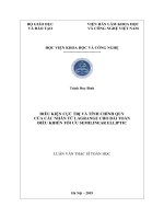 Điều kiện cực trị và tính chính quy của các nhân tử Lagrange cho bài toán điều khiển tối ưu semilinear elliptic