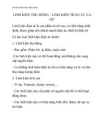 LINH KIỆN THỤ ĐỘNG  LINH KIỆN TÍCH CỰC LÀ GÌ?