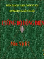 Bài giảng Vật lý 7 bài 24: Cường độ dòng điện