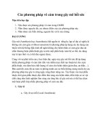 Các phương pháp vô cảm trong GMHS 