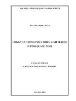 Logistics trong phát triển kinh tế biển ở tỉnh Quảng Ninh (Luận án tiến sĩ)