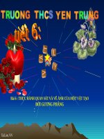 Bài giảng Vật lý 7 bài 6: Thực hành quan sát về ảnh của một vật tạo bởi gương phẳng
