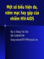 Y5 một số biểu hiện da, niêm mạc hay gặp của nhiễm HIV AIDS 