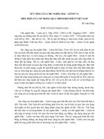 SỨC SỐNG CỦA CHỦ NGHĨA MÁC LENIN VÀ BIỂU HIỆN CỦA NÓ TRONG QUÁ TRÌNH ĐỔI MỚI Ở VIỆT NAM