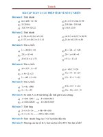 TOÁN 6   PHIẾU bài tập   TUẦN 2   các PHÉP TÍNH với số tự NHIÊN 