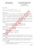 Đề thi HSG toán 10  năm 2018 – 2019    cụm THPT bắc bộ   có lời giải