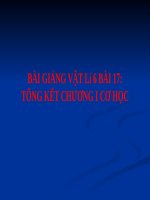 Bài giảng Vật lý 6 bài 17: Tổng kết chương I Cơ học