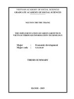 Thực hiện tăng trưởng xanh ở Việt Nam thông qua công nghệ thông tin ttta